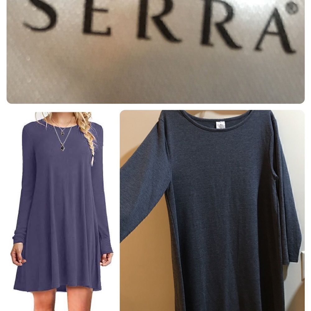 SERRA‎ THICK WEIGHTED SPANDEX, SUPER SOFT TEE SHIRT DRESS